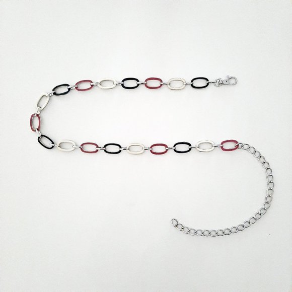 Style & Co. Accessories - BRAND NEW Style & Co Chain Belt, Black/Red/Ivory Loops, Small/Medium (S/M)